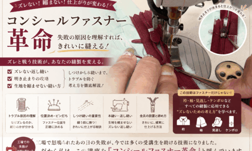 ミシンでコンシールファスナー革命