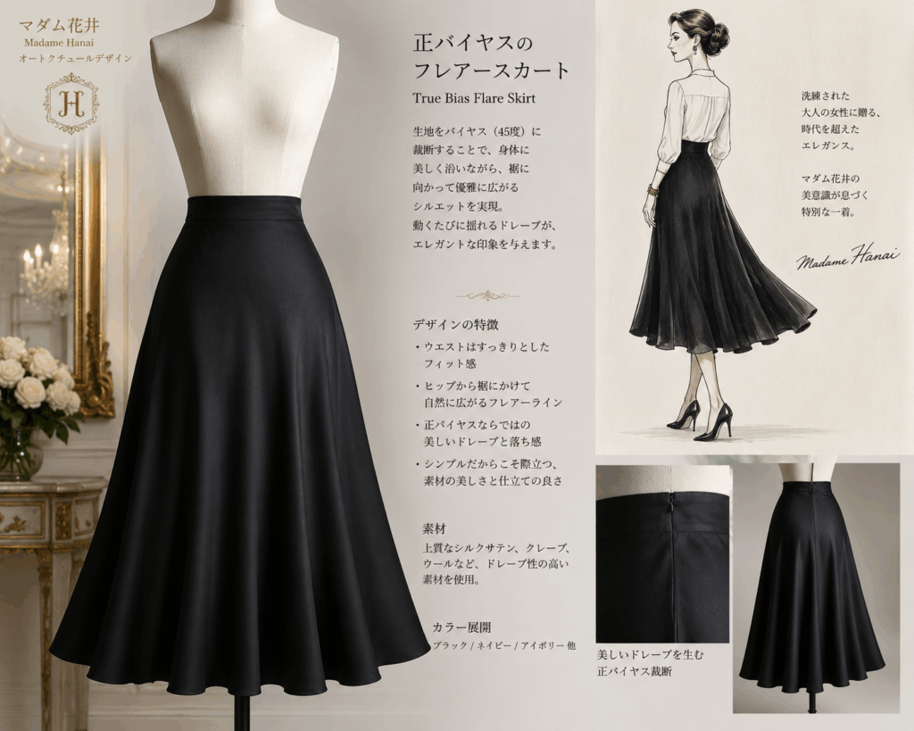 正バイヤスフレアスカート